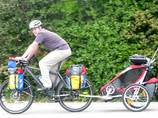 Bild von Fahrrad-Tour mit Kinderanhänger am Comer See